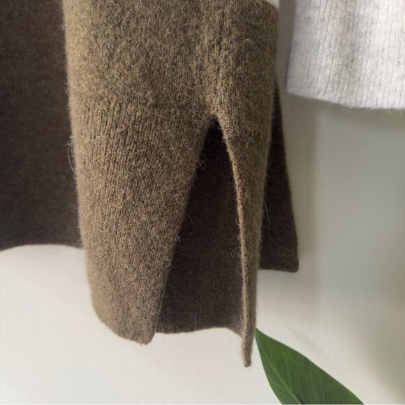 Madewell Striped Colorblock Cardigan Sweater open front long sleeve wool/alpaca - Picture 9 of 10